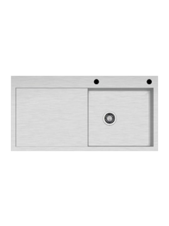 Asil AS 185 Drop-In Spüle Inox Satiniert B100xT51cm Silber
