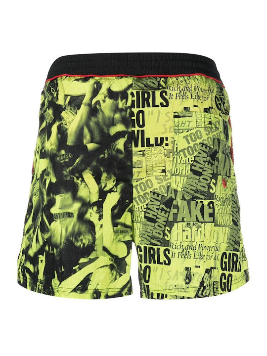 Diesel Nico Men's Swimwear Shorts Green with Patterns