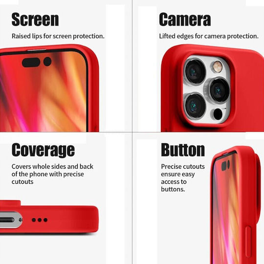 Mercury Back Cover Σιλικόνης Κόκκινο (iPhone 14 Pro)