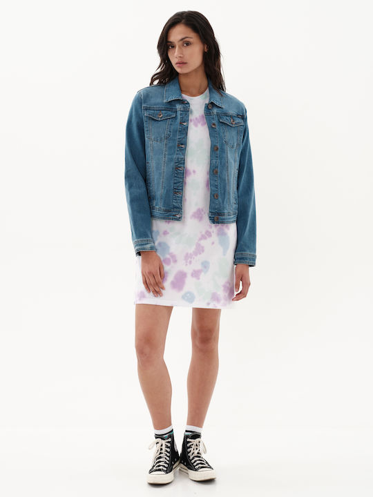 231.EW18.06 Scurtă Jachetă de femei din denim Middle Blue
