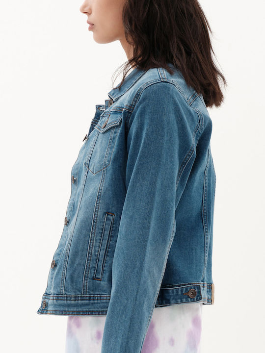 231.EW18.06 Scurtă Jachetă de femei din denim Middle Blue