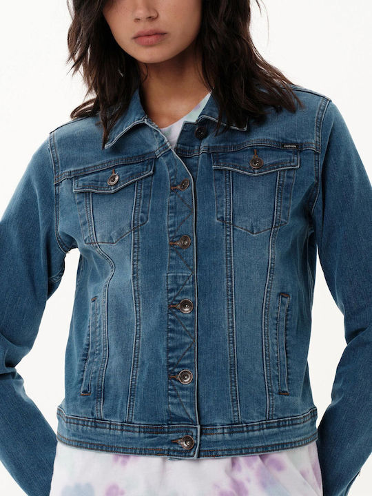 231.EW18.06 Scurtă Jachetă de femei din denim Middle Blue