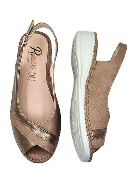 Peep Toe Pantofi cu toc cu Curea Bronz