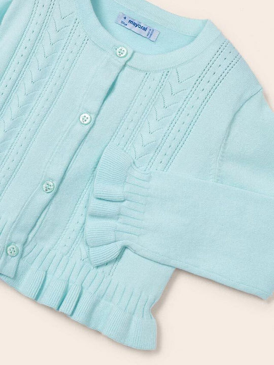 Kinderstrickjacke Baumwolle Hellblau