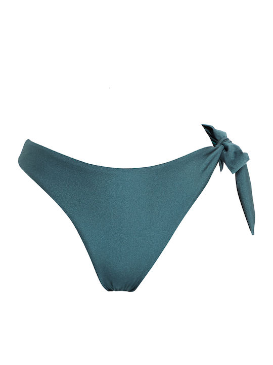 Bikini Slip με Κορδονάκια Πράσινο