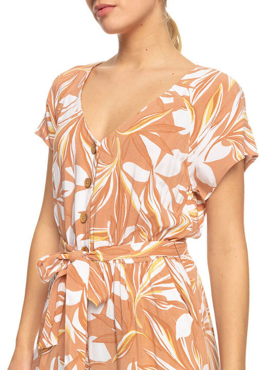 Breeze Of Sea Women's Short-sleeved One-piece Suit Orange