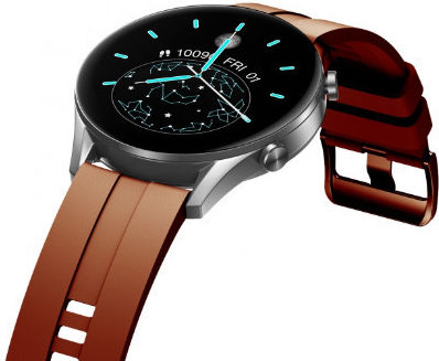 Oromed Fit8 Pro 46mm Αδιάβροχο Smartwatch με Παλμογράφο (Καφέ)