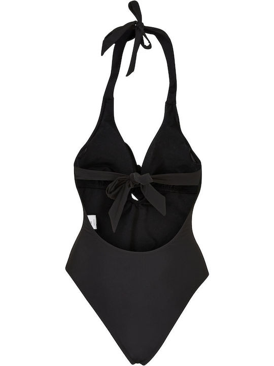 One Piece Swimsuit with Removable Padding Black