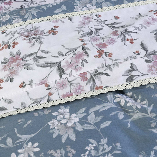 Das Home 1667 Υπέρδιπλο Γαλάζιο / Λευκό / Ροζ 220x240cm Das Home 1667 Υπέρδιπλο Γαλάζιο / Λευκό / Ροζ 220x240cm