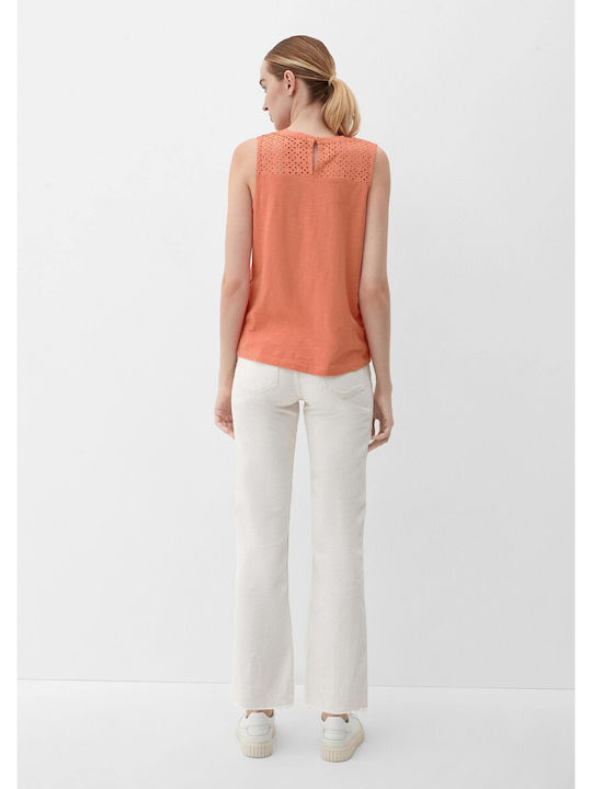 Women's Summer Cotton Sleeveless Top Orange
