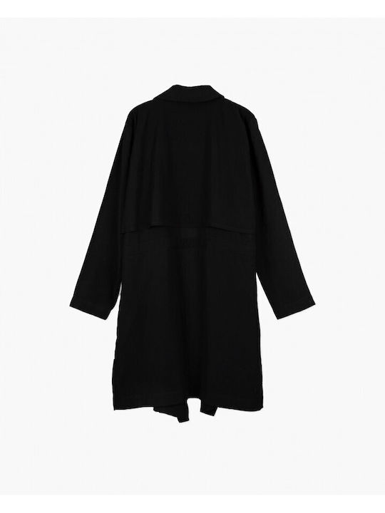 Losan 312-2000AL Long Women's Cardigan Black 312-2000Al