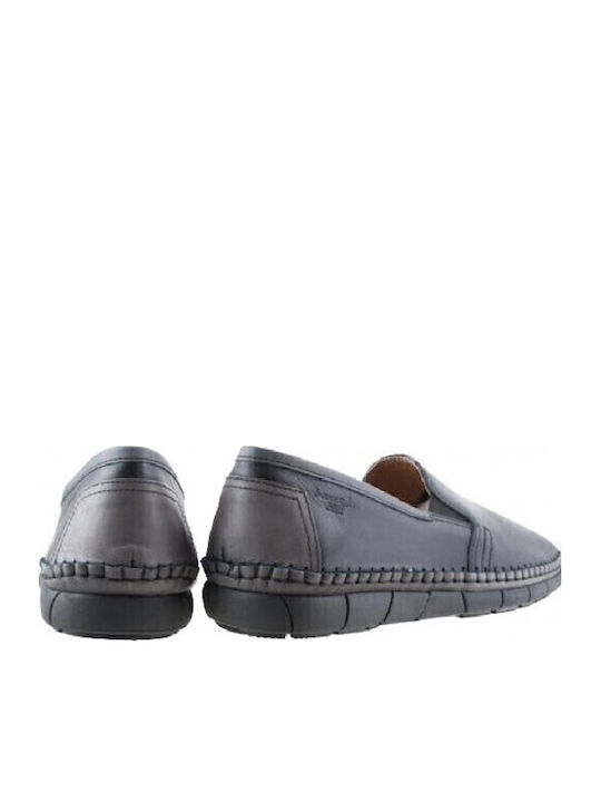Men's Leather Slip-Ons Blue