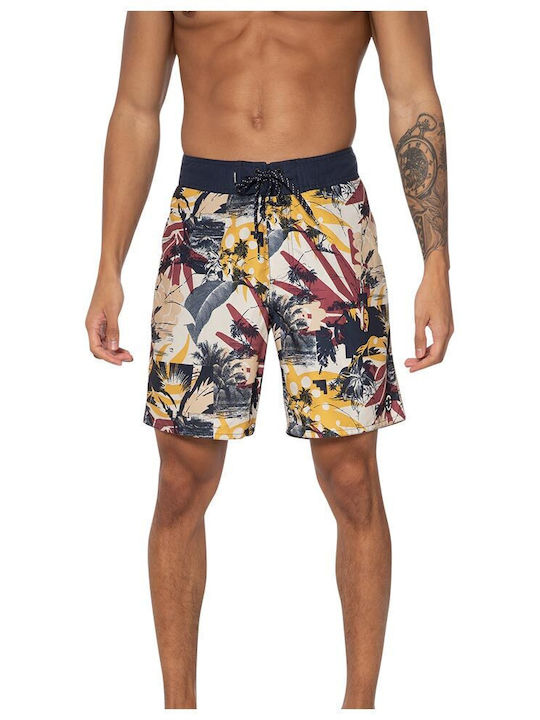 Herren Badehose Bermuda Mehrfarbig Drucken