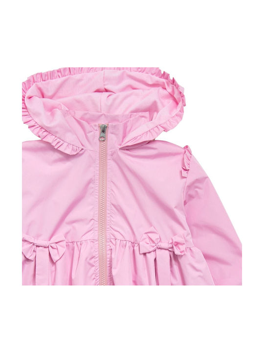 Funky Kinderjacke Kurz mit Kapuze Rosa