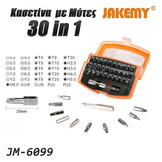 Jakemy Set Set 31 Screwdriver Bits Cross / Torx / Star/Torx / Tri-Wing