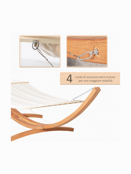 Outsunny Single Hammock with Stand White 392x120cm