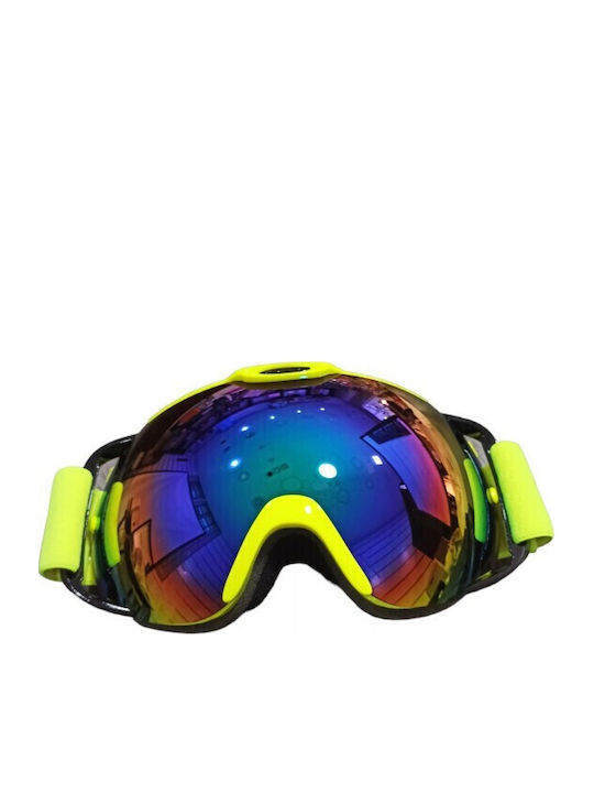 Ski- & Snowboardbrille Erwachsene Schwarz mit Linse Spiegel in Orange Farbe Ski- & Snowboardbrille Erwachsene Schwarz mit Linse Spiegel in Orange Farbe