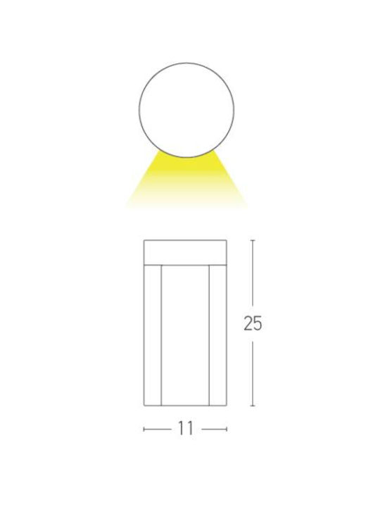 Zambelis Lights Small Post LED 12W 11cm