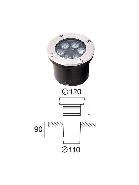 Viokef Lotus Spot Outdoor Floor Lamp LED 6W 12x12cm Viokef Lotus Spot Outdoor Floor Lamp LED 6W 12x12cm