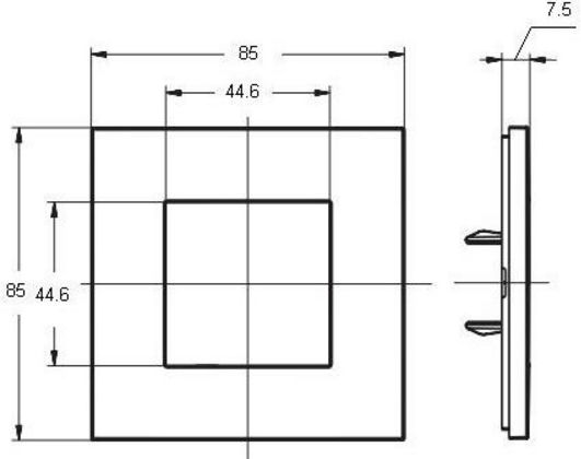 Abb Zenit Switch Frame 1 Position Vertical Installation in Black Color 82456