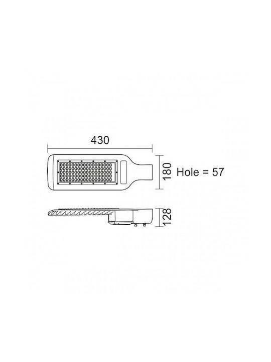 Spot Light Φωτιστικό LED Δρόμου 60W