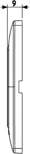 Vimar Plana Switch Frame 1 Position Vertical Installation in Green Color 14642.47