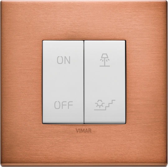 Vimar Eikon Exe Switch Frame 1 Position in Copper Color 22642.86