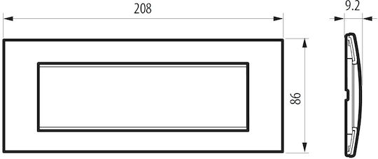 Legrand Bticino Living Light Switch Frame Horizontal Installation 7 Elements in Turquoise Color LNA4807VD