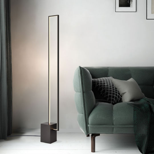 Aca Aelia LED Φωτιστικό Δαπέδου Υ150xΜ20.5εκ. με Θερμό Λευκό Φως 2800lm Μαύρο