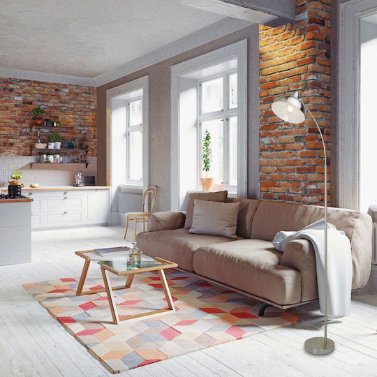 Rabalux Floor Lamp H158cm. with Socket for Bulb E27 Silver