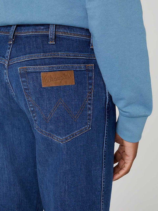 Texas Free Way Men's Jeans Pants Elastic with Regular Straight Fit Blue