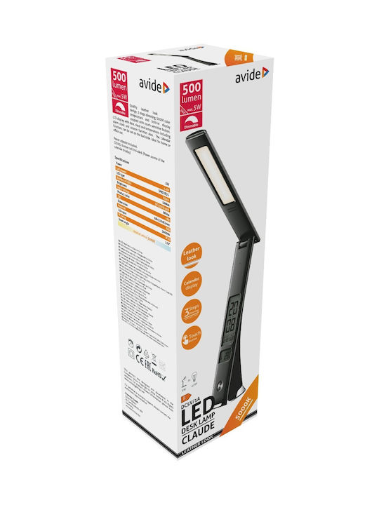 Avide ABLDL-BLC-5W-BL LED Office Lamp Foldable in Black Color