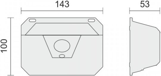 Spot Light Wall Mounted Solar Light 2W Cold White 6000K with Motion Sensor and Photocell IP65