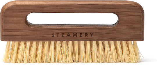 Steamery Mini 613 Ξύλινη Βούρτσα Καθαρισμού με Λαβή για Ρούχα Καφέ