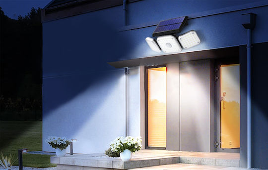 Superfire Επιτοίχιο Ηλιακό Φωτιστικό 22W 300lm IP54 26x10x14εκ.