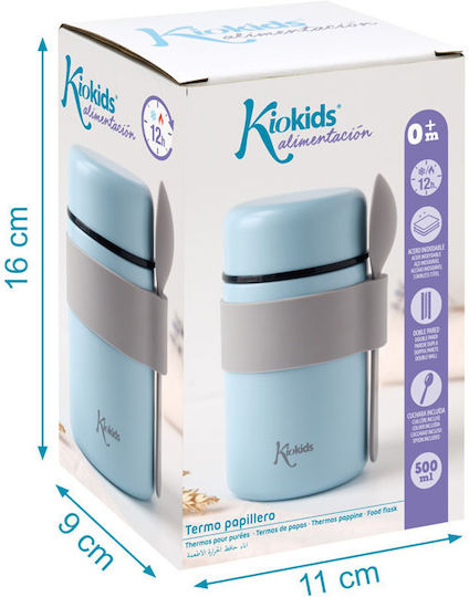 Kiokids Termos pentru Mâncare pentru Bebeluși Oțel inoxidabil 500ml