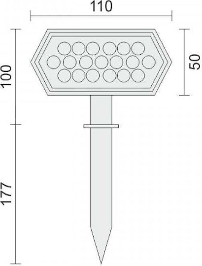 Spot Light Καρφωτό Ηλιακό Φωτιστικό 4W με Ψυχρό Λευκό Φως 6000K IP65