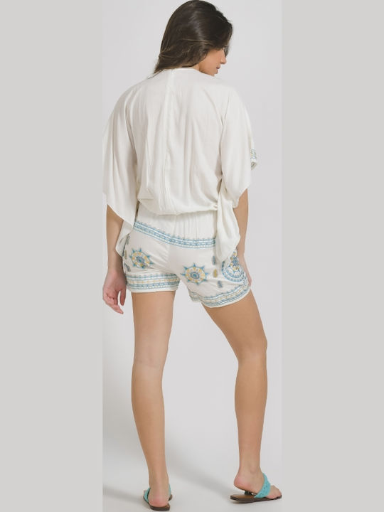 De Damă Mâneca scurta Short întreg Alb