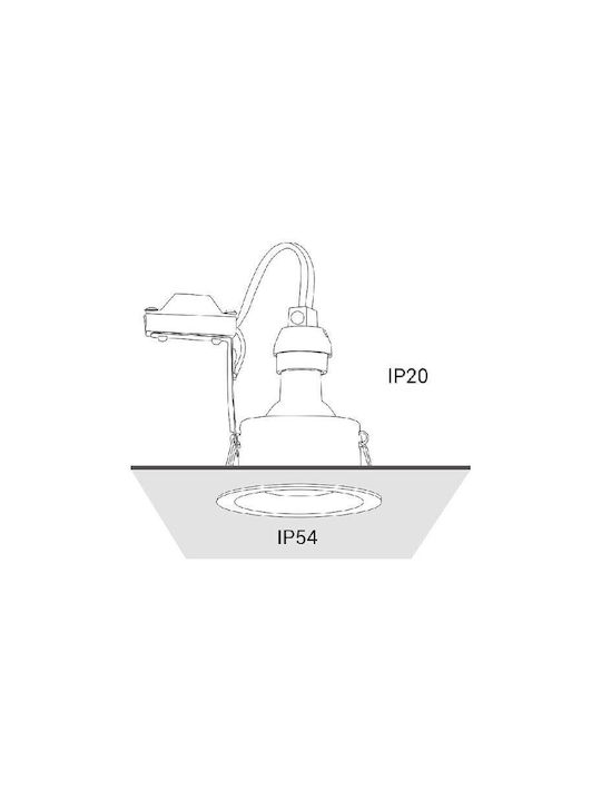 Nowodvorski Charlie Round Metallic Recessed Spot with Socket GU10 White 1pcs
