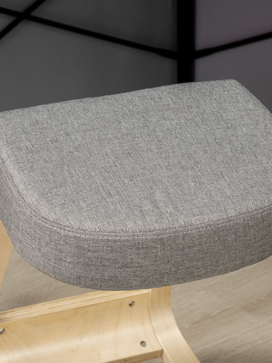 Office Stool Gray 51x69x58cm