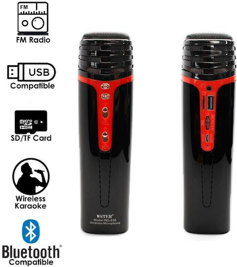 WSTER Wireless Karaoke Microphone in Black Color