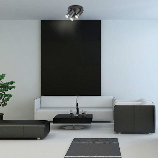 Rabalux Zircon Dreifach Spot mit Fassung GU10 in Schwarz Farbe