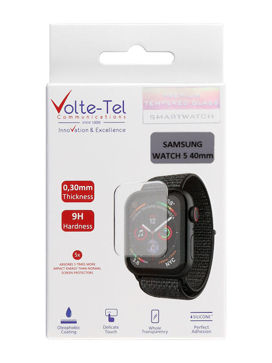Volte-Tel 2.5D Full Glue Full Face Tempered Glass for the Galaxy Watch 5 40mm 1pcs 8326943