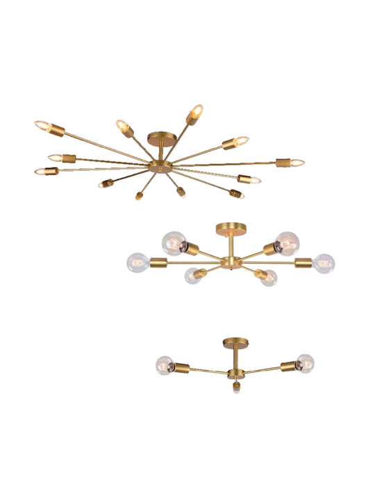 Elmark Roxi Modern Metal Ceiling Light with Socket E27 64pcs Gold