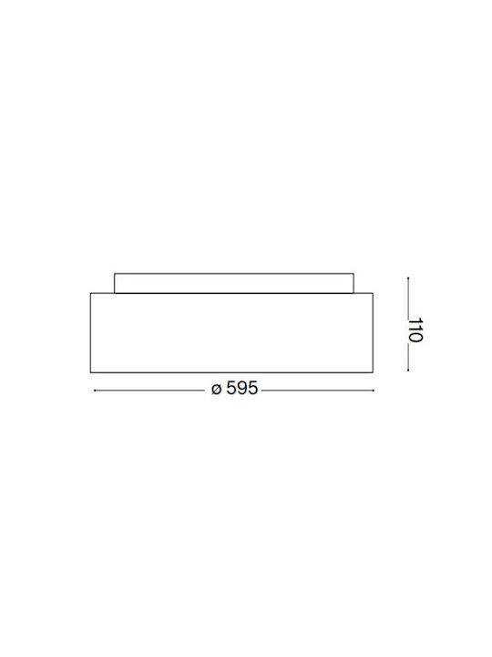 Ideal Lux Ziggy Modern Metall Deckenleuchte mit Integrierter LED 60Stück Weiß