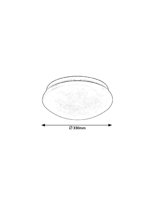 Rabalux Lucas Ceiling Mount Light 33cm White with Integrated LED