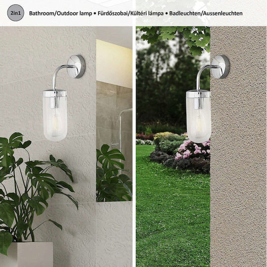 Rabalux Yago Lamp Bathroom Silver 9.7cm