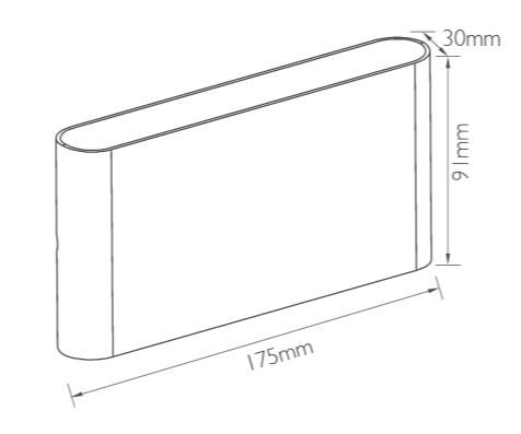 Lineme Waterproof Ceiling Lamp LED 12W 3000K 17.5x3x9.1 cm