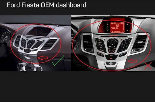 Panoul ușii 2 Din Ecran CD pentru Ford Fiesta