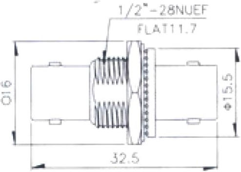 Ultimax V7062Y-DC Μετατροπέας BNC female σε BNC female Ασημί